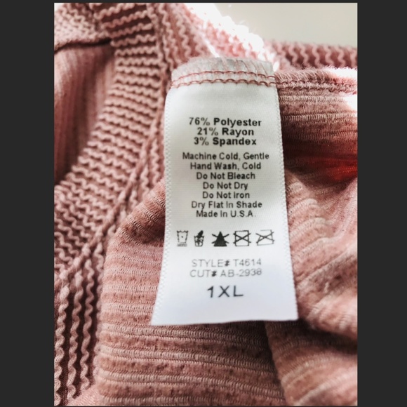 Sandy pink Freckled Poppy oversized ribbed knit v neck top - Picture 4 of 7